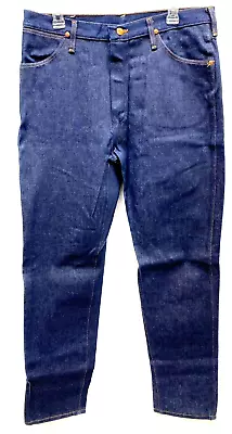 Vintage 80s Wrangler Blue Bell Indigo Jeans 10MWZ Sz 35х32 (L Measures 33) • $59.99