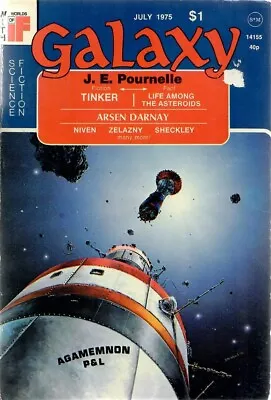 Galaxy Science Fiction - July 1975 Issue - Pournelle Sheckley • £3.98