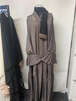 Brown Colour Open Abaya With Scarf  • £40