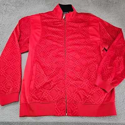 Vintage G Unit Co Jacket Mens 2XL Red Full Zip Sweater 50 Cent Hip Hop Rap Y2K • $34.92