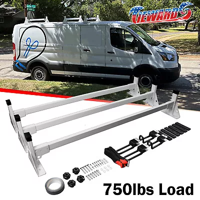 Tiewards 3 Bar Ladder Roof Racks For Ford Transit 150 250 350 Cargo Van 750 LBS • $200.99