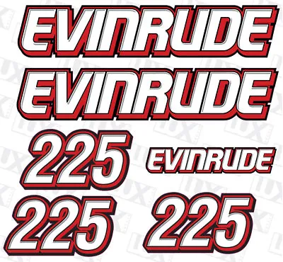Evinrude 225 HP Outboard Motor Decal Kit • $49.99