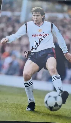 Arthur Albiston Man Utd Hand Signed 12 X 8 Photo Manchester United Coa Legend • £17.99