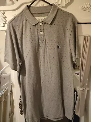 Men’s Jack Wills Polo-shirt Size Medium Relaxed Fit Grey  • £5