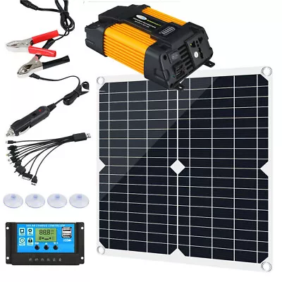 $99.99 • Buy 6000W Power Inverter 400W Solar Panel Kit 12V 100A Battery Charger Controller US
