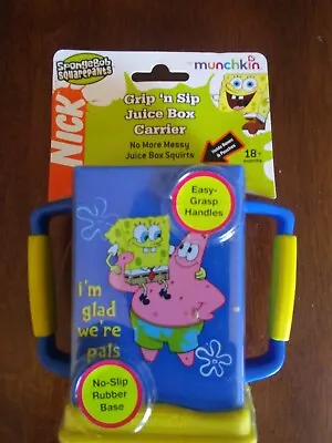 Munchkin Spongebob Grip And Sip Juice Box Carrier.New! • $19.95