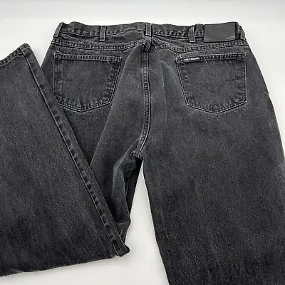Vintage Y2K Men's Harley Davidson Black Denim Jeans Tradition Fit 42x34 *40x33 • $19.99