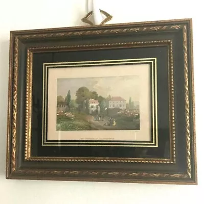 $174 • Buy Framed Sungott Studios Martini Copper Engraving Print  The Cottage Of J.J. Rouss