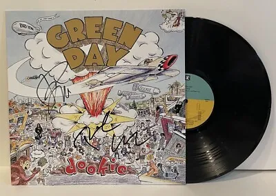 Green Day Billie Joe Tre Signed Dookie Album Vinyl Record Beckett BAS COA • $639.99