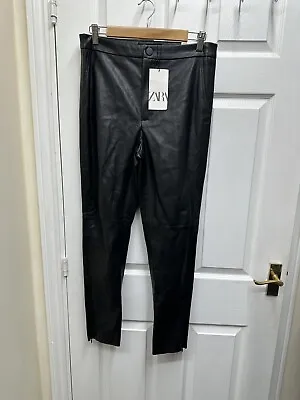 Zara Hi Rise Faux Leather Legging Size L • £14