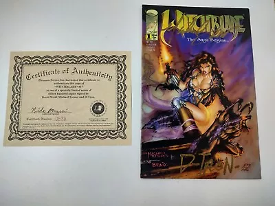 WITCHBLADE #1 SIGNED By Turner Wohl D-Tron W/ COA Dynamic IMAGE COMICS 1995 • $119.95