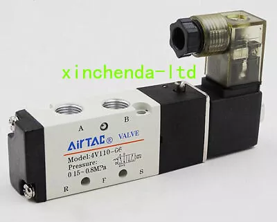 1PC Pneumatic 5 Way 2 Position 1/8  AIRTAC Solenoid Valve 4V110-06 DC24V • $14.42