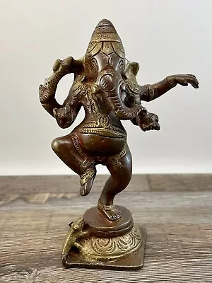 Dancing Ganesha Statue Religious Statue Home Decor ~9 Inch Tall Metal • $39.99
