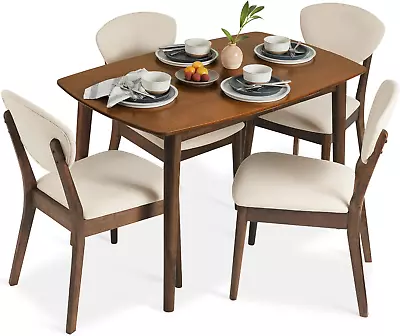 5-Piece Dining Set Compact Mid-Century Modern Table & Chair Set For Home Apart • $525.99