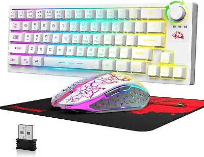ZIYOU LANG Gaming Keyboard&Mouse 2.4G Wireless 2400DPI USB Control Botton RGB • $44.09