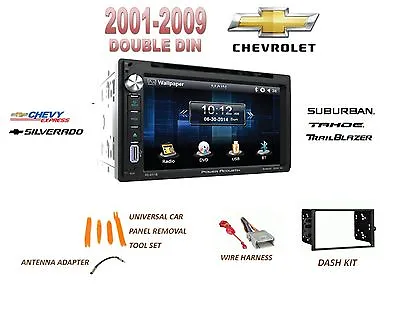 $184.79 • Buy CHEVROLET TRUCK 01-09 Touchscreen Dvd Bluetooth Radio Stereo Double Din Dash Kit