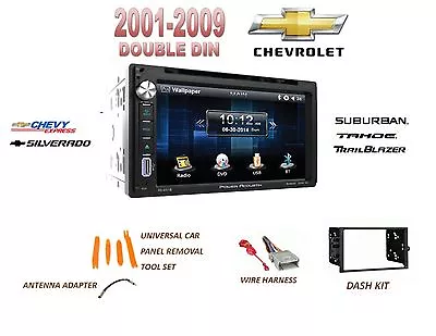 CHEVROLET TRUCK 01-09 Touchscreen Dvd Bluetooth Radio Stereo Double Din Dash Kit • $175.99