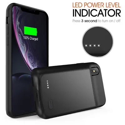 Ultra Slim External Charger Case Portable Backup Power Bank Case For IPhone XR • $55.09