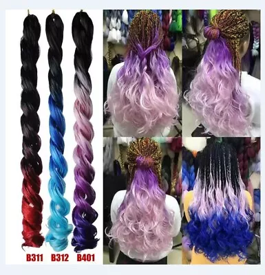 20  Ombre Loose Wave Crochet Braids French Curls Twist Braiding Hair Extensions • $10.89