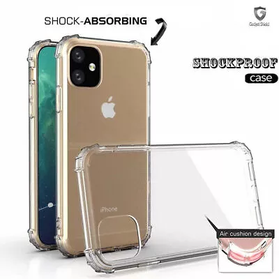 CLEAR Case For Apple IPhone SE 11 11 Pro 11 Pro Max Silicone Gel Shockproof Uk S • £2.50