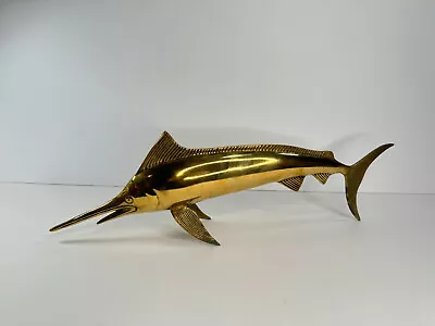 Vintage Brass Very Large Marlin Fish Decor • $116