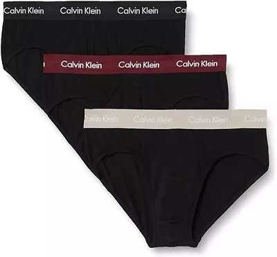 Calvin Klein Men's Hips Briefs Underwear Stretch Pack Of 3 Multipack Size XS • £27.99