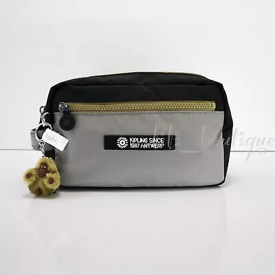 £43.21 • Buy NWT Kipling KI1977 Amalfi Toiletry Bag Cosmetic Case Nylon Black Grey UN Combo