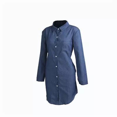 Denim Dress Ladies Stretch Blue Casual Dresses Fashion Womens UK • £4.99
