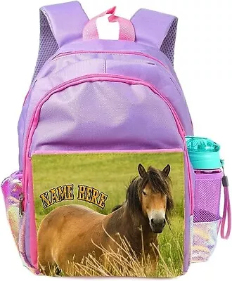 Personalised Girls Horse Backpack Horse School Bag Pony Rucksack Pony Gift SH082 • £19.95