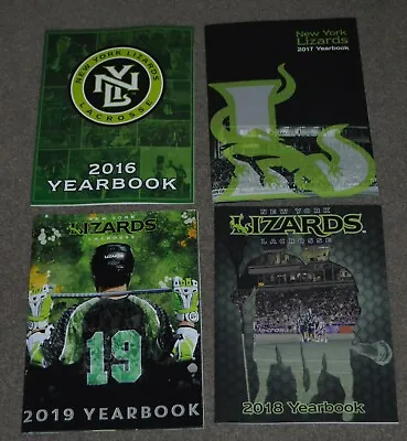 Lot Of 4 New York Lizards MLL Lacrosse Yearbooks 2016-2019 • $12.50