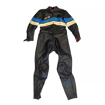 Dainese Full Leather Motorcycle Suit | Vintage One Piece Protective Biker Gear • $227.27