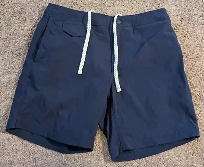 Men's J.Crew Drawstring 6.5  Swim Shorts Swim Trunks Boardshorts Blue Size 30 • $13.99