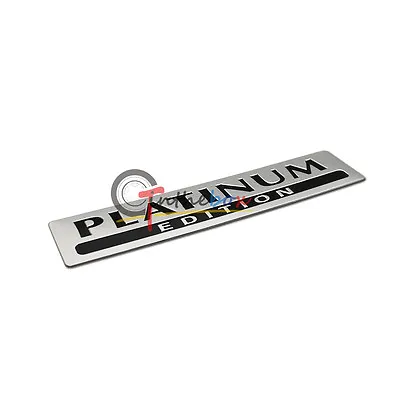 $7.99 • Buy Aluminum PLATINUM EDITION Emblem Badge Sticker Decor For Car Grill Trunk Fender