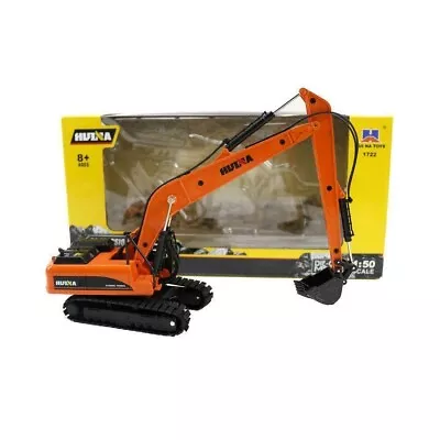 1:50 Alloy Long Arm Excavator Model Metal Engineering Construction Vehicle Toys • £18.99