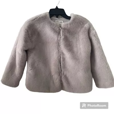 ZARA Faux Fur Coat Jacket Muted Brown Kids Size 9 • $22
