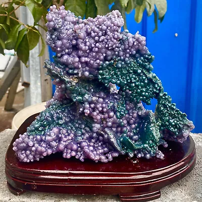6.51LB Beautiful Natural Purple Grape Agate Chalcedony Crystal Mineral Specimen. • $73