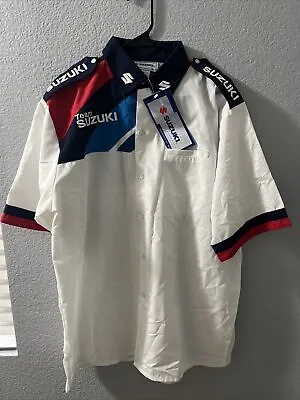 Team Suzuki Button Up Shirt Mens Size Large Vintage • $49