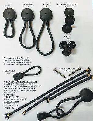 STAYPUT Bungee Shock Cord Clip  Extras If Need  3 Sizes Knobs Pulls & Screws • $14.24