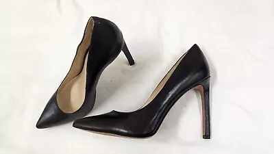 Nine West - 'Tatiana' - Black Leather Heels - Size 7M • $70