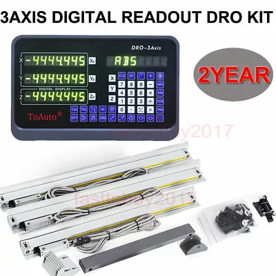 DRO Display 3 Axis Digital Readout TTL Linear Glass Scale 350&400&800MM Milling • $473