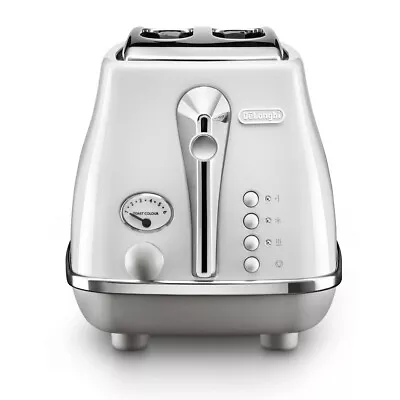 $125 • Buy Delonghi Icona Capitals 2 Slice ToasterSydney White CTOC2003W
