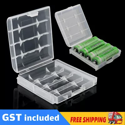 2/10xAAA Battery Case Holder AA Battery Storage Organizer Box Cover Hard Plastic • $5.56