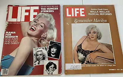 Lot Of 2 Life Magazines - Marilyn Monroe Cover Story- Sept. 1972 & October 1981 • $16.99