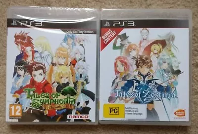 New Tales Of Symphonia Chronicles & Tales Of Zestiria Playstation 3 PS3 Games • $150