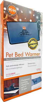 K&H Pet Products Pet Bed Warmer Electrically Heated Insert XL 15.75 X 25.5 Gray • $36.99