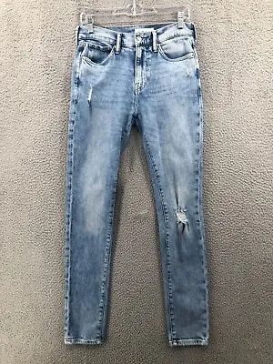 & Denim By H&M Skinny Jeans Distressed Men's Size 30 Stretch Acid Wash Blue 8215 • $23.95