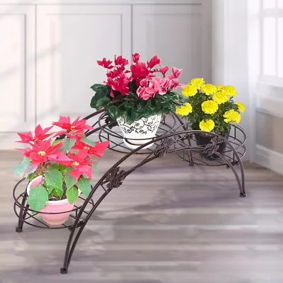 Levede Plant Stand Outdoor Indoor Metal Flower Pots Rack Corner Planter Shelf • $32.99