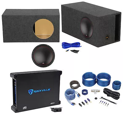 MTX 5512-44 12  800w Subwoofer+Vented Sub Box Enclosure+Mono Amplifier+Amp Kit • $327.85