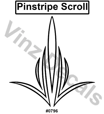 High-Quality Vinyl Pinstripe / Scroll Decal -Many Colors & Sizes- (#0796) • $13