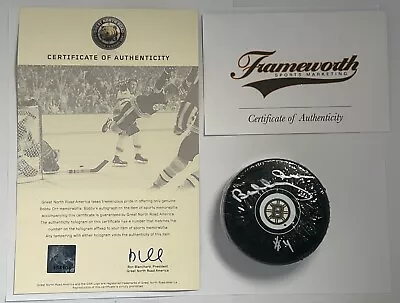 Bobby Orr Autographed Boston Bruins Puck  C.O.A. • $149.36